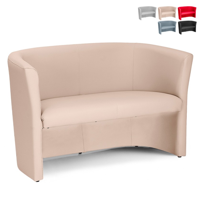 Design Zweisitzer-Wartezimmer-Sofa aus Kunstleder für Büro und Wohnzimmer Tabby Aktion Design Zweisitzer-Wartezimmer-Sofa aus Kunstleder für Büro und Wohnzimmer Tabby Aktion