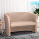 Design Zweisitzer-Wartezimmer-Sofa aus Kunstleder für Büro und Wohnzimmer Tabby Verkauf