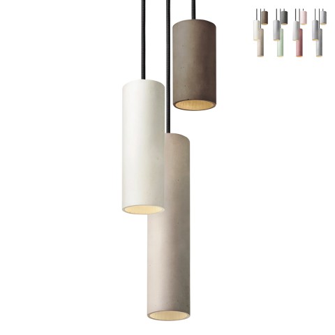Moderne Pendelleuchte 3 Lichter Zylinder-Design Küche Cromia