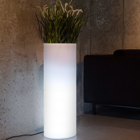 Leuchtender Pflanzkübel Garten Modernes Design Zylinder Barocco Aktion