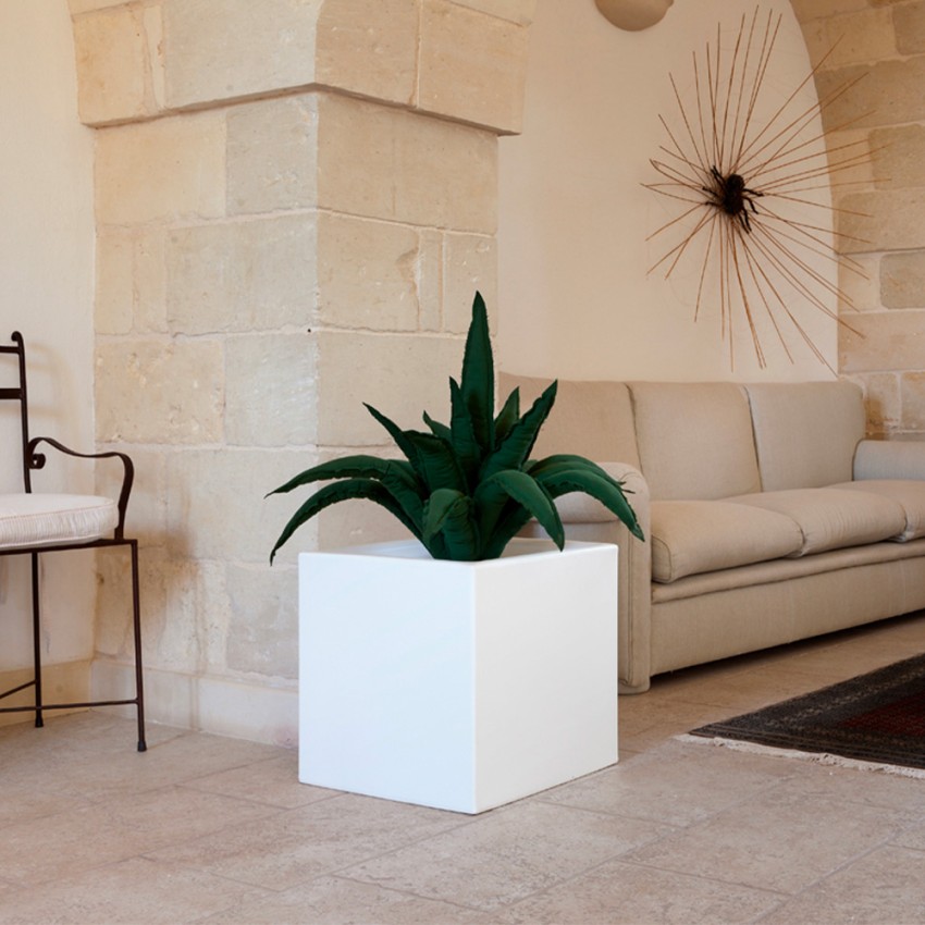 Quadratische Vase für Pflanzen Moderner Stil Polyethylen Ellenico Quadratische Vase für Pflanzen Moderner Stil Polyethylen Ellenico