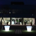 Moderner leuchtender Pflanzkübel für Terrasse & Garten Romano Maße