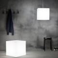 Leuchtender Ausstellungswürfel Icekub - Pouf, Beistelltisch für Bar & Garten Aktion