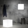 Leuchtender Ausstellungswürfel Icekub - Pouf, Beistelltisch für Bar & Garten Aktion
