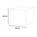 Leuchtender Ausstellungswürfel Icekub - Pouf, Beistelltisch für Bar & Garten Maße