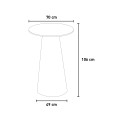 Runder moderner Design-Bartisch für den Außenbereich aus Polyethylen Mikò 2.0 Modell