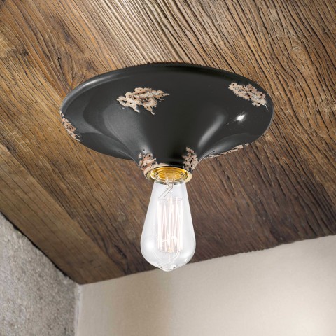 Deckenleuchte aus handbemalter Keramik im Vintage-Design PL Aktion