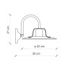 Wandlampe im industriellen Design aus Eisen und Keramik Country AP 