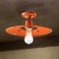 Vintage Design Deckenleuchte aus Eisen und Keramik Country PL Aktion
