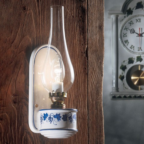 Wandlampe im klassischen Design, handbemalte Keramik, Pompei AP1 Aktion