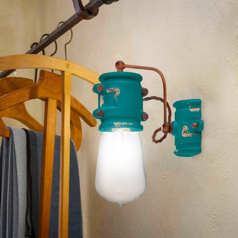 Vintage Industrie-Wandleuchte aus Eisen und Keramik Urban AP1 Aktion