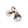 Wandleuchte Eisen und Keramik, industrielles Vintage Design Loft AP 