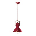 Pendelleuchte aus Eisen und handbemalter Keramik im Vintage-Industriedesign SO Angebot