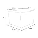 Quadratischer Polsterhocker, modulares Design, Stoff, Wartezimmer, Traveller 