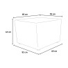 Quadratischer Polsterhocker, modulares Design, Stoff, Wartezimmer, Traveller 