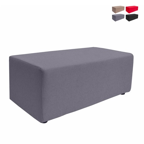 Rechteckiger Pouf für Warteraum, modulares Design, gepolstert, Stoff, Traveller Aktion