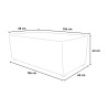 Rechteckiger Pouf für Warteraum, modulares Design, gepolstert, Stoff, Traveller 