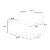 Modulares 2-Sitzer Sofa gepolstert Wartebereich modernes Design Traveller 
