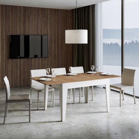 BQ Cico Mix moderner ausziehbarer weißer Holztisch 90x120-180cm Aktion
