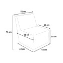 Moderne modulare Wartezimmer-Sessel gepolstert Coach 
