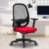 Ergonomischer Bürostuhl rot mit atmungsaktivem Netz für Smartworking Easy R Aktion
