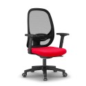 Ergonomischer roter Bürostuhl smartworking atmungsaktives Netz Easy R Angebot