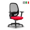 Ergonomischer Bürostuhl rot mit atmungsaktivem Netz für Smartworking Easy R Verkauf