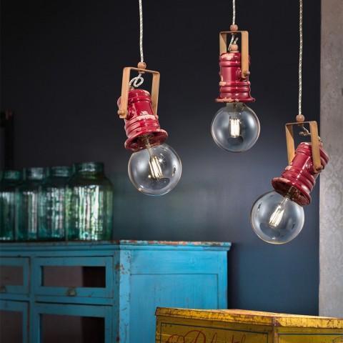 Hängeleuchte Vintage Industrie-Design aus Eisen und Keramik Urban SO Aktion