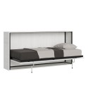 Horizontales Klappbett Einzelbett weiß 85x185cm Lattenrost Kando BF Angebot
