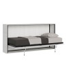 Horizontales Klappbett Einzelbett weiß 85x185cm Lattenrost Kando BF Angebot