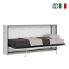 Horizontales Klappbett Einzelbett weiß 85x185cm Lattenrost Kando BF Verkauf