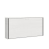 Horizontales Klappbett Einzelbett weiß 85x185cm Lattenrost Kando BF Sales