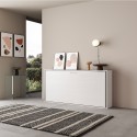 Horizontales Klappbett Einzelbett weiß 85x185cm Lattenrost Kando BF Rabatte