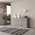 Graues Einzelbett 85x185 cm horizontale Klappfunktion Lattenrost Kando CM Rabatte