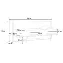 Graues Einzelbett 85x185 cm horizontale Klappfunktion Lattenrost Kando CM Katalog