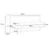 Graues Einzelbett 85x185 cm horizontale Klappfunktion Lattenrost Kando CM Katalog