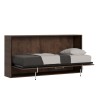 Horizontales Schrankbett mit Matratze 85x185 cm, Nussbaumholz, Kando MNC Angebot