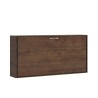 Horizontales Schrankbett mit Matratze 85x185 cm, Nussbaumholz, Kando MNC Sales