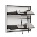Weißes horizontales Klapp-Etagenbett 85x185 cm Kando 2BF Angebot