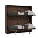 Horizontales Klappbares Etagenbett 85x185cm Nussbaumholz Kando 2NC Angebot