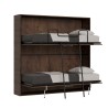 Horizontales Klappbares Etagenbett 85x185cm Nussbaumholz Kando 2NC Angebot