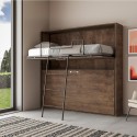 Horizontales Klappbares Etagenbett 85x185cm Nussbaumholz Kando 2NC Eigenschaften