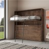 Horizontales Klappbares Etagenbett 85x185cm Nussbaumholz Kando 2NC Eigenschaften