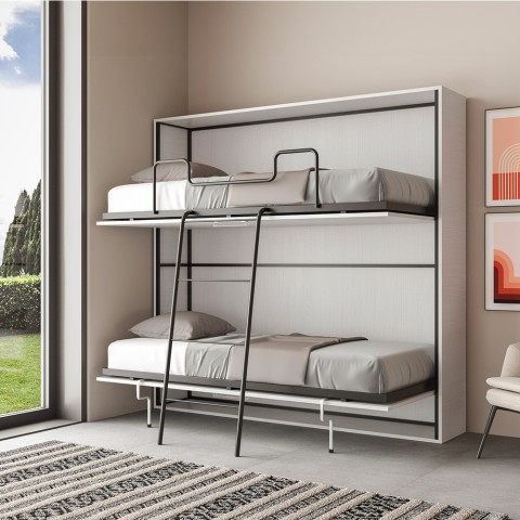 Klappbares Etagenbett mit zwei Matratzen 85x185cm Kando 2MBF Aktion