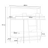 Klappbares Etagenbett mit zwei Matratzen 85x185cm Kando 2MBF Kosten