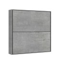 Klappbares Etagenbett mit Matratze 85x185 cm grau Kando 2MCM Sales