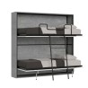 Klappbares Etagenbett mit Matratze 85x185 cm grau Kando 2MCM Angebot