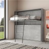 Klappbares Etagenbett mit Matratze 85x185 cm grau Kando 2MCM Maße