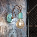 Industrielle Wandleuchte aus Eisen und Keramik im Vintage-Design AP3 Aktion