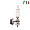 Klassische Wandlampe aus Glas und Keramik Pompei AP2 Verkauf